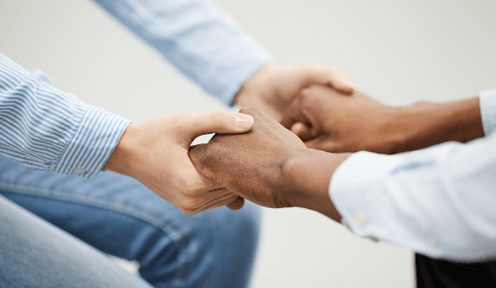 People holding hands as interpersonal intelligence