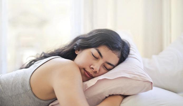 an image of a person sleeping