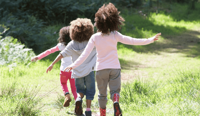 Three kids playing